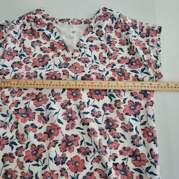 GAP Pink and Blue Floral Short Sleeve Sheath Dress - Picture 9 of 9